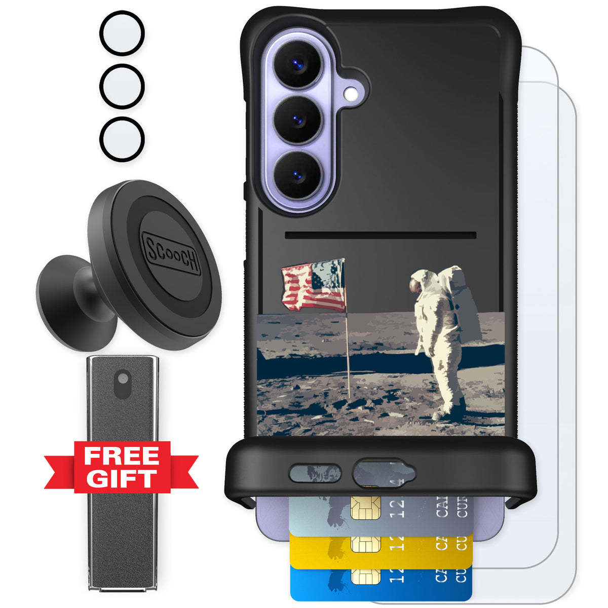 Scooch Wingmate Lunar Landing for Galaxy S26+ — Defender Bundle