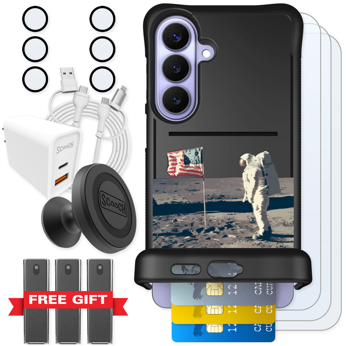 Scooch Wingmate Lunar Landing for Galaxy S26+ — Ultimate Bundle