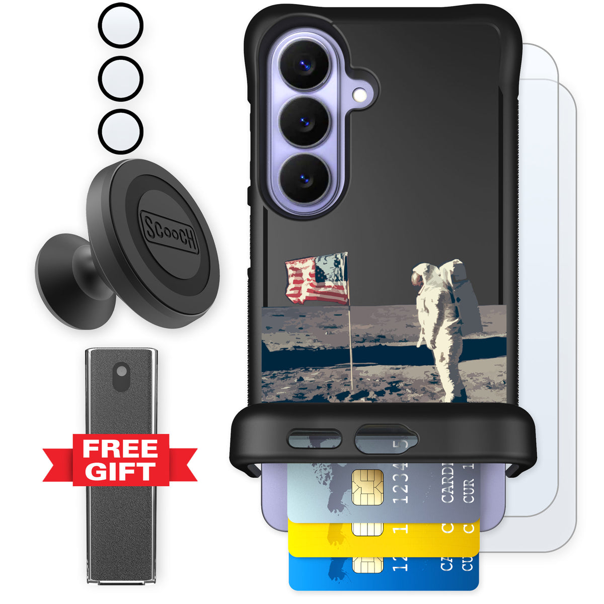 Scooch Wingmate Lunar Landing for Galaxy S26 — Defender Bundle