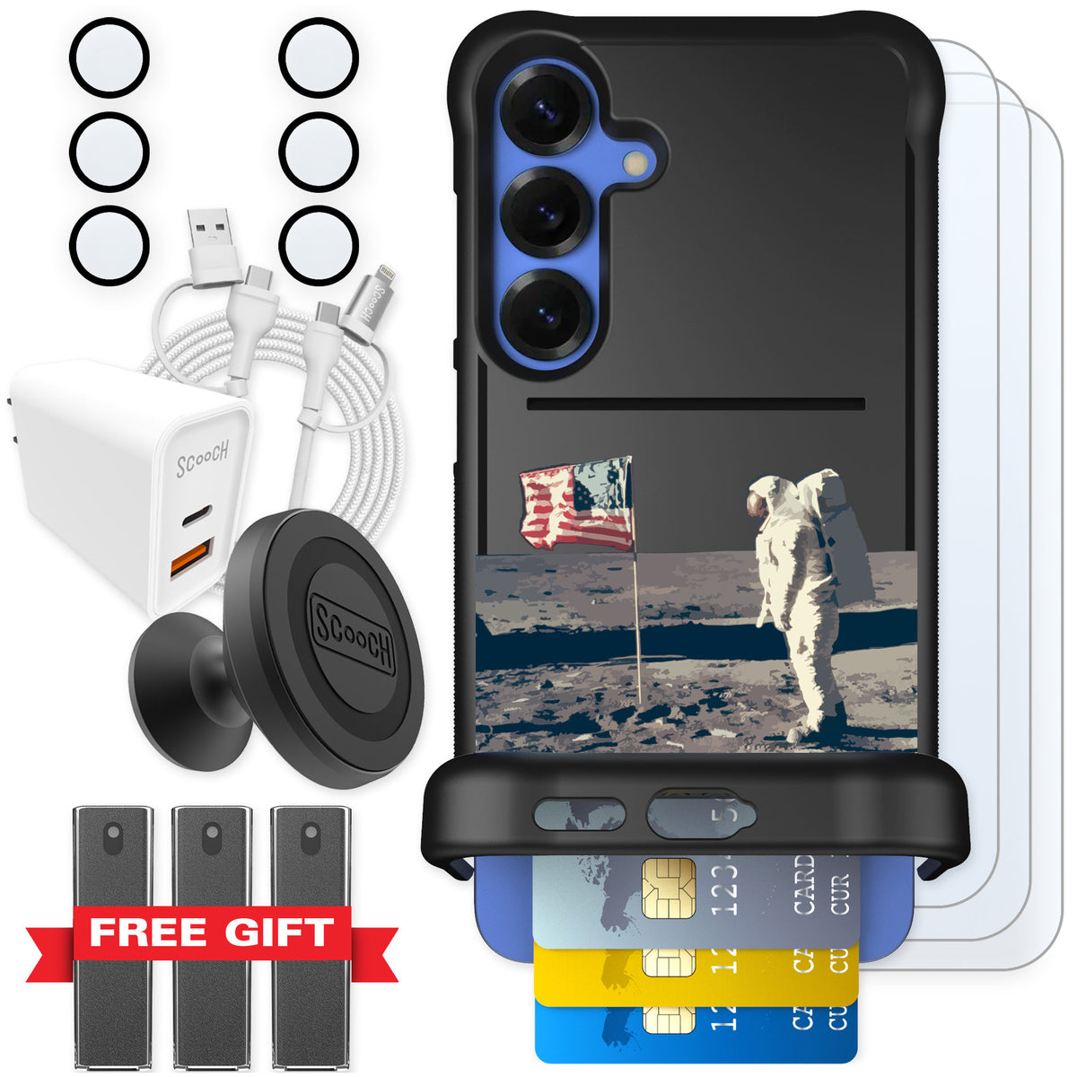 Scooch Wingmate Lunar Landing for Galaxy S25+ — Ultimate Bundle