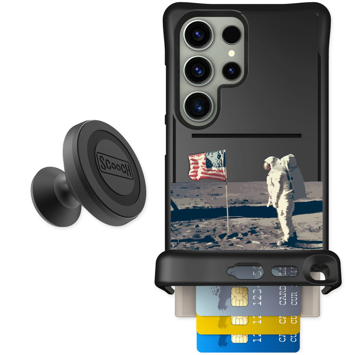 Scooch Wingmate Lunar Landing for Galaxy S24 Ultra — Starter Bundle