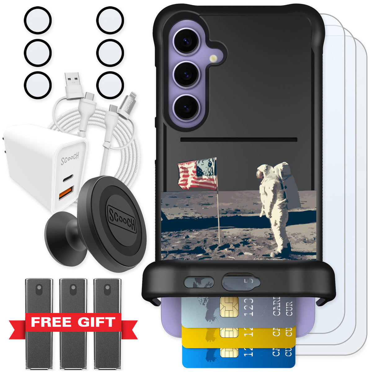 Scooch Wingmate Lunar Landing for Galaxy S24+ — Ultimate Bundle