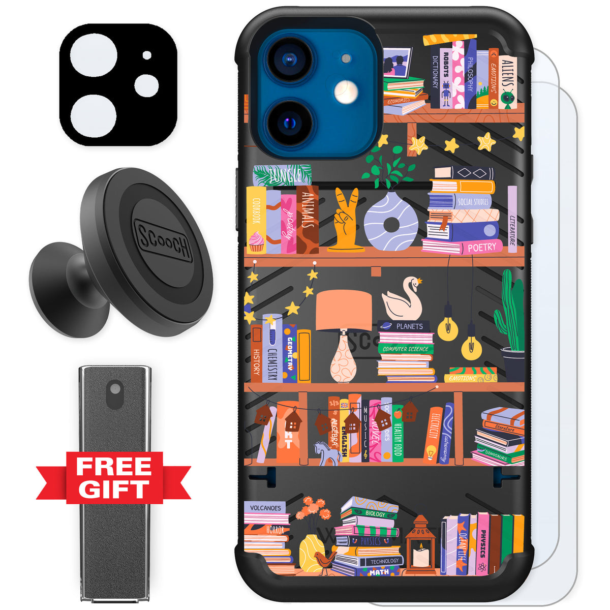 Scooch Wingmate Little Library for iPhone 12 mini — Defender Bundle