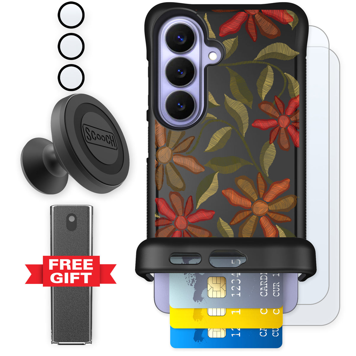 Scooch Wingmate Floral Tapestry for Galaxy S26 — Defender Bundle