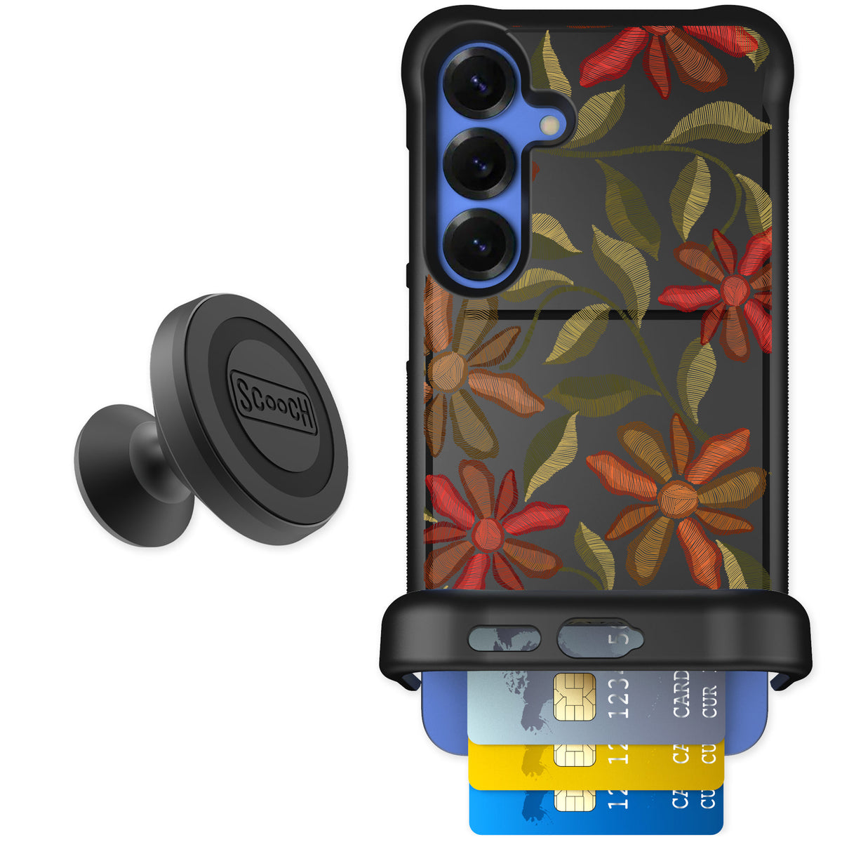 Scooch Wingmate Floral Tapestry for Galaxy S25+ — Starter Bundle