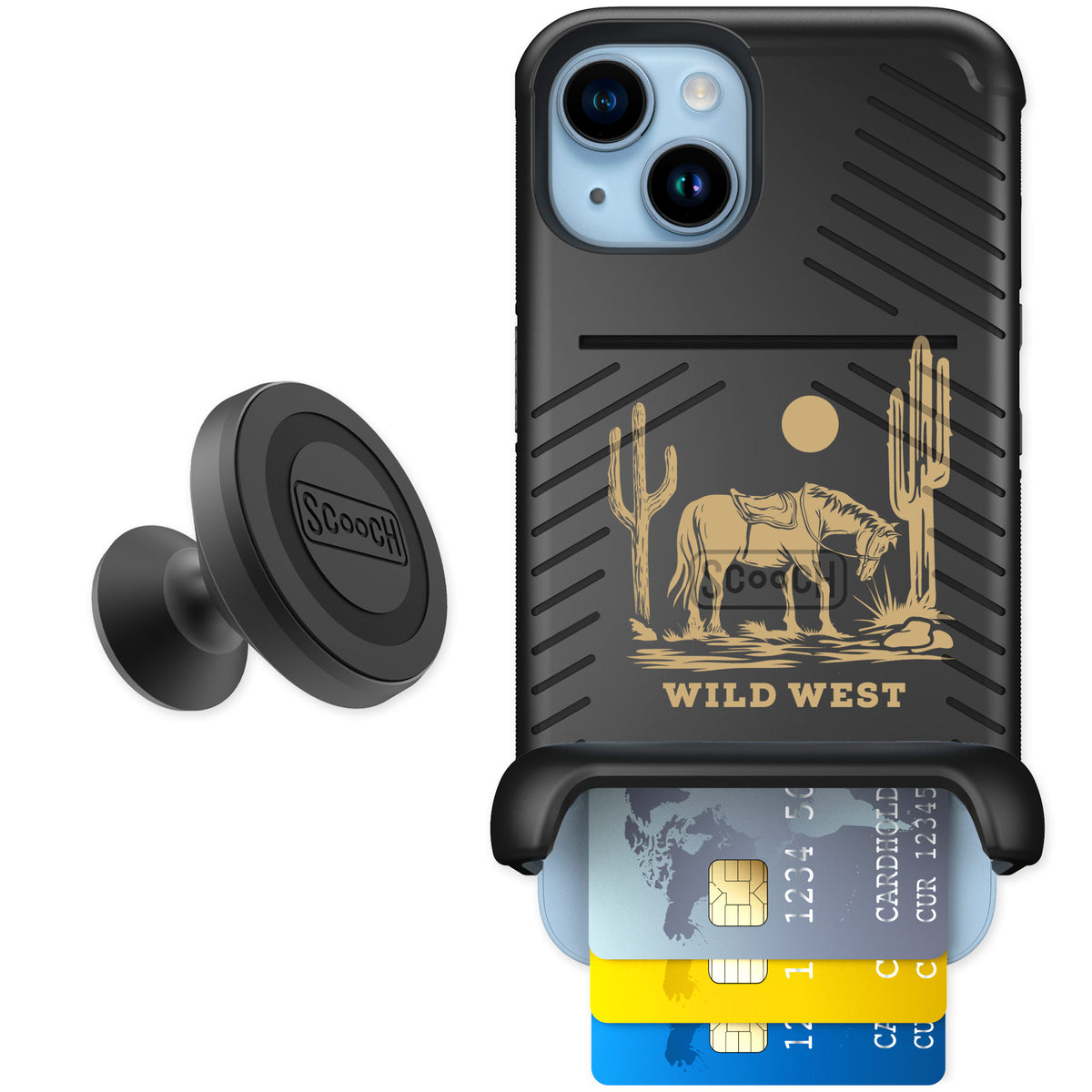 Scooch Wingmate Wild West for iPhone 14 — Starter Bundle