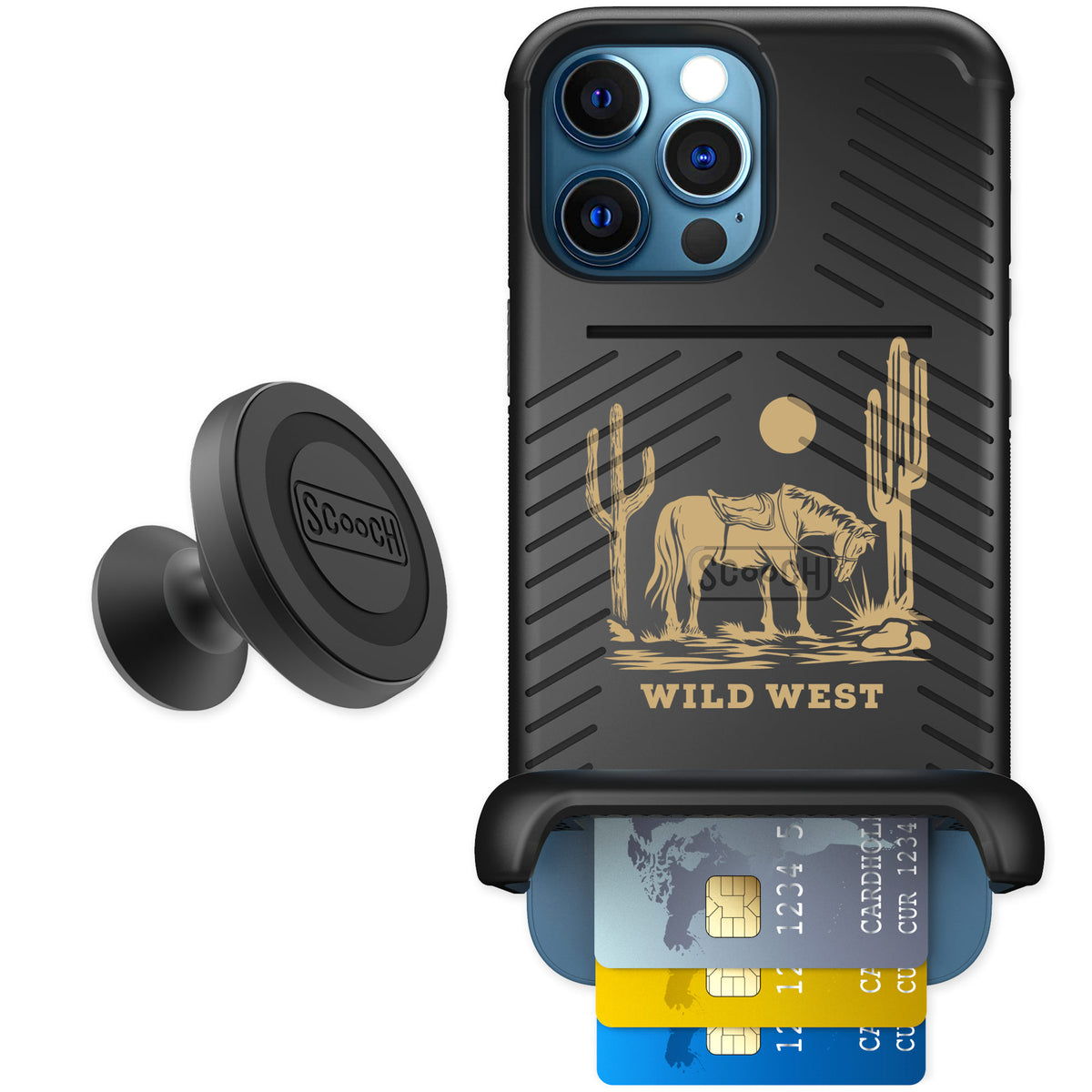 Scooch Wingmate Wild West for iPhone 12 Pro Max — Starter Bundle