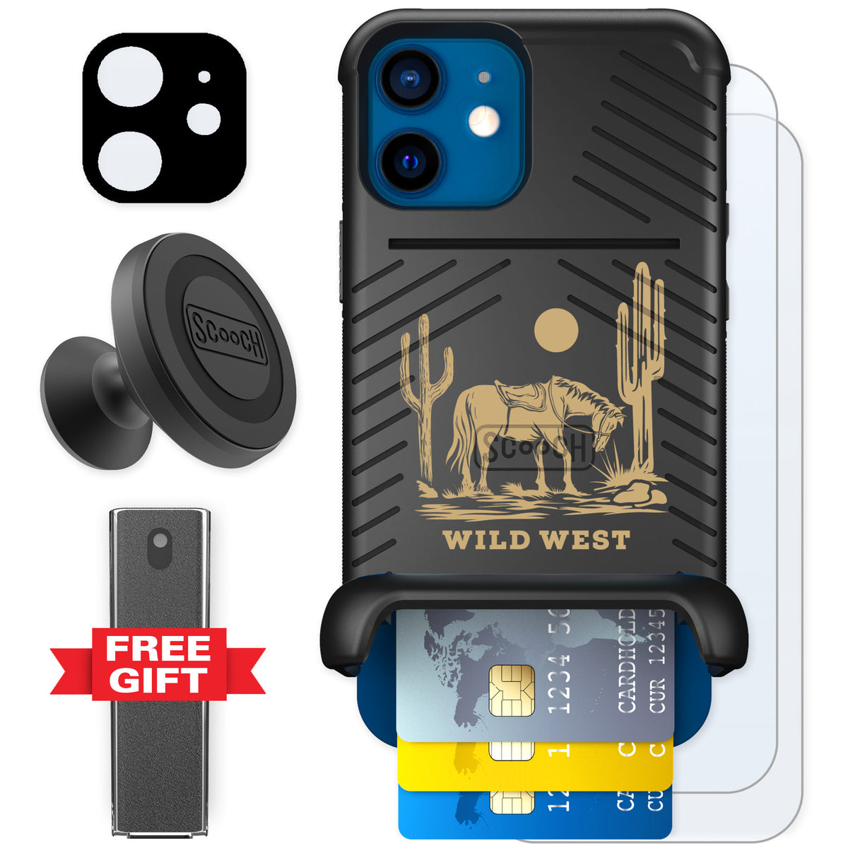 Scooch Wingmate Wild West for iPhone 12 — Defender Bundle