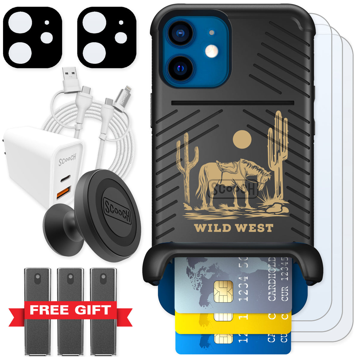 Scooch Wingmate Wild West for iPhone 12 — Ultimate Bundle