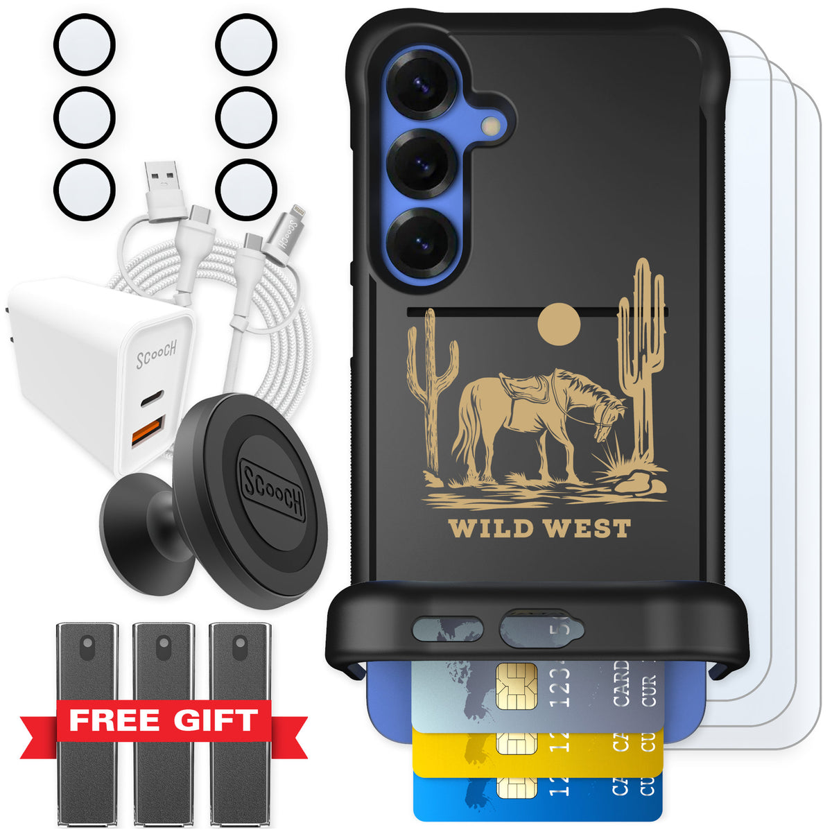 Scooch Wingmate Wild West for Galaxy S25+ — Ultimate Bundle