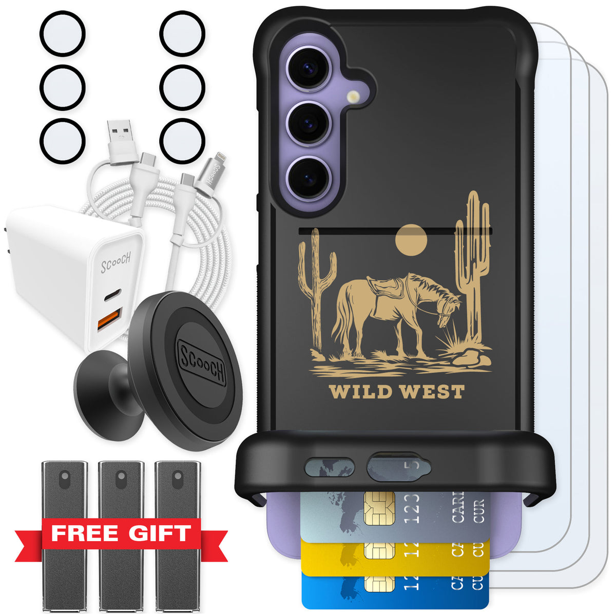 Scooch Wingmate Wild West for Galaxy S24+ — Ultimate Bundle