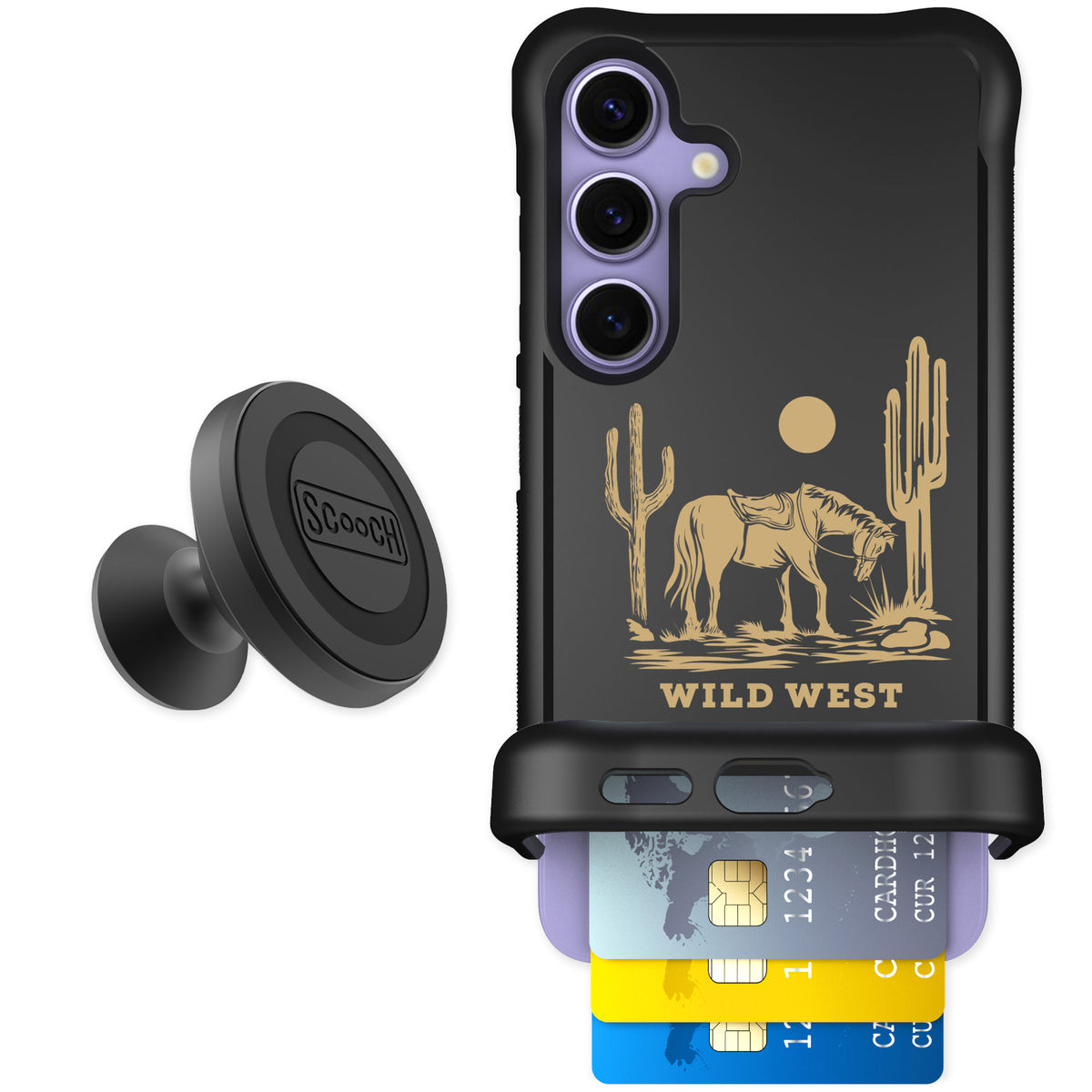 Scooch Wingmate Wild West for Galaxy S24 — Starter Bundle
