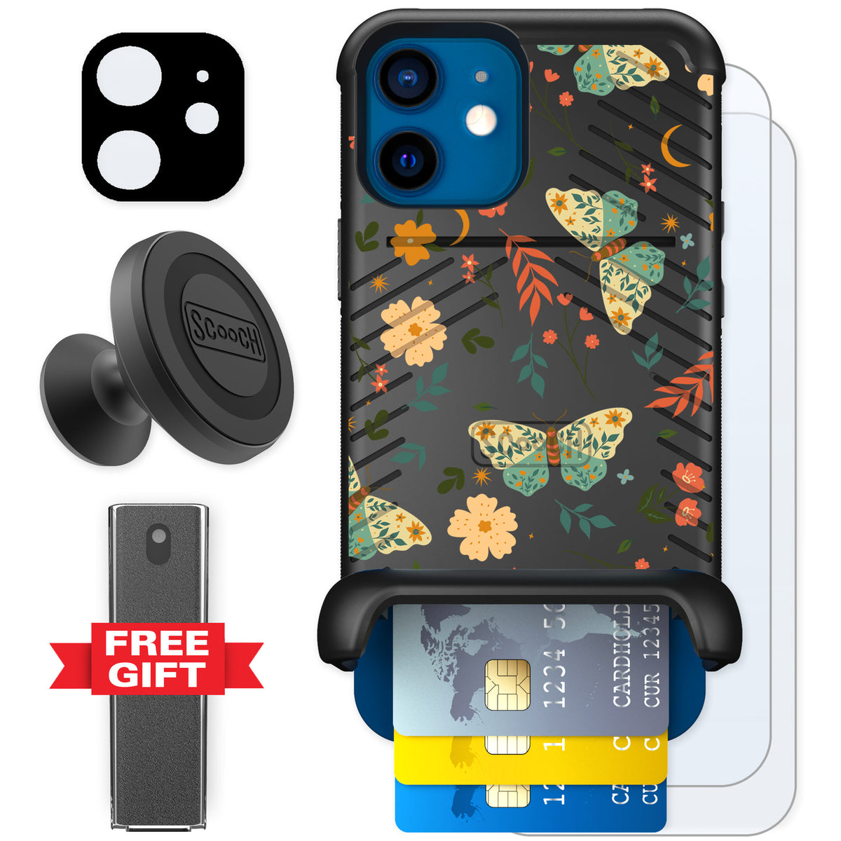 Scooch Wingmate Boho Nights for iPhone 12 — Defender Bundle