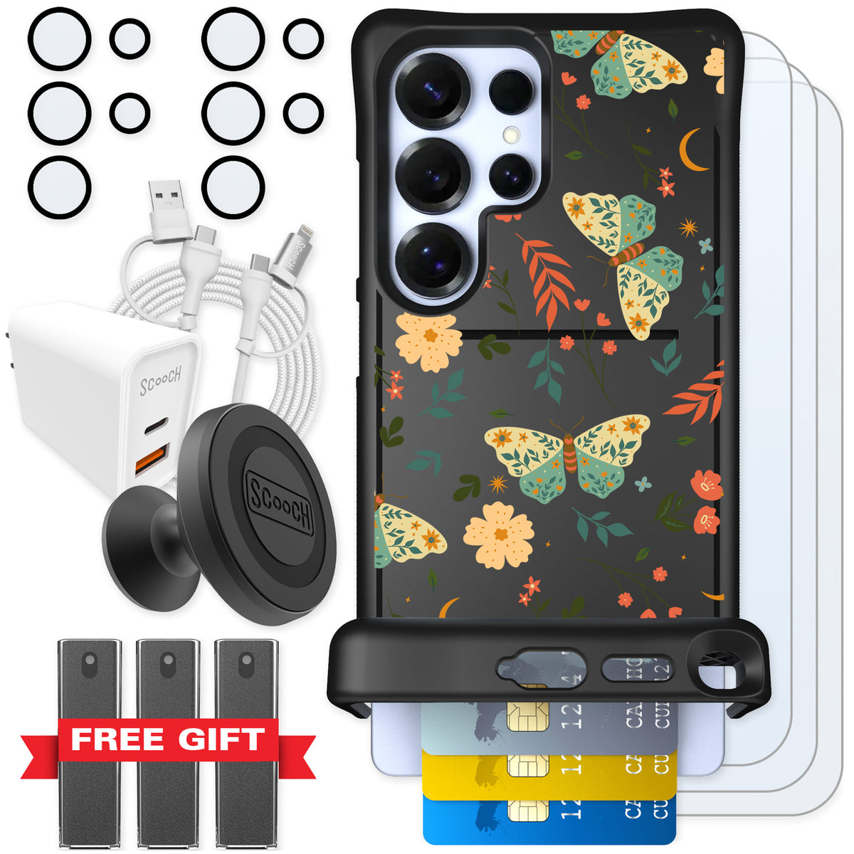 Scooch Wingmate Boho Nights for Galaxy S25 Ultra — Ultimate Bundle