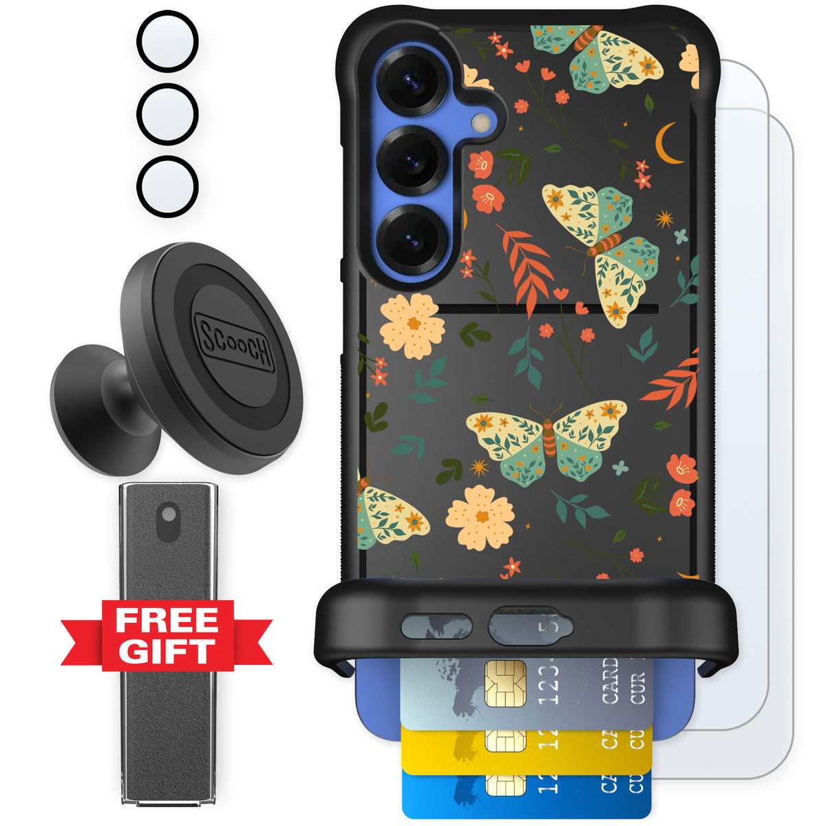Scooch Wingmate Boho Nights for Galaxy S25+ — Defender Bundle