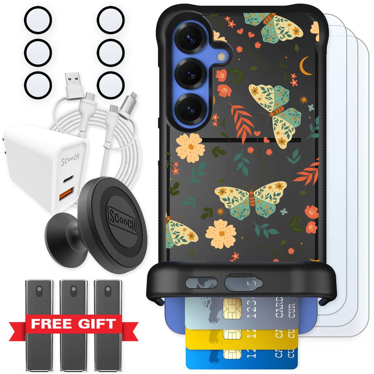 Scooch Wingmate Boho Nights for Galaxy S25+ — Ultimate Bundle