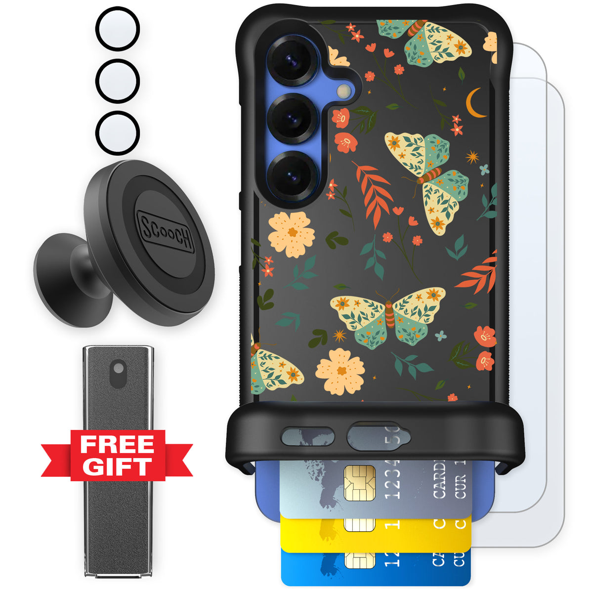 Scooch Wingmate Boho Nights for Galaxy S25 — Defender Bundle