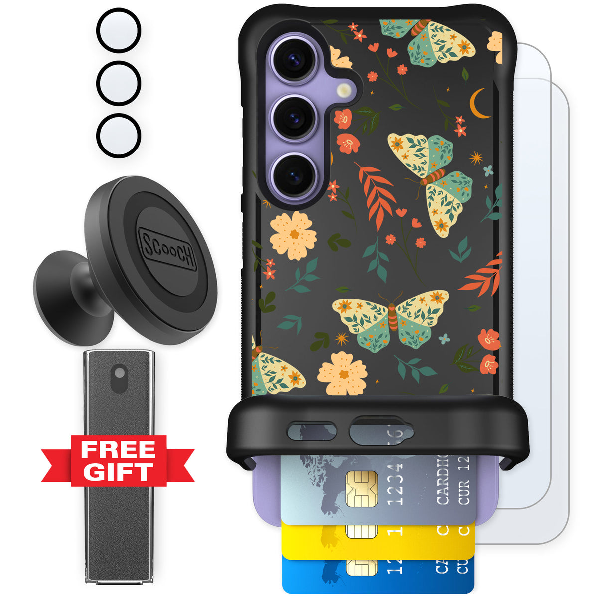 Scooch Wingmate Boho Nights for Galaxy S24 — Defender Bundle