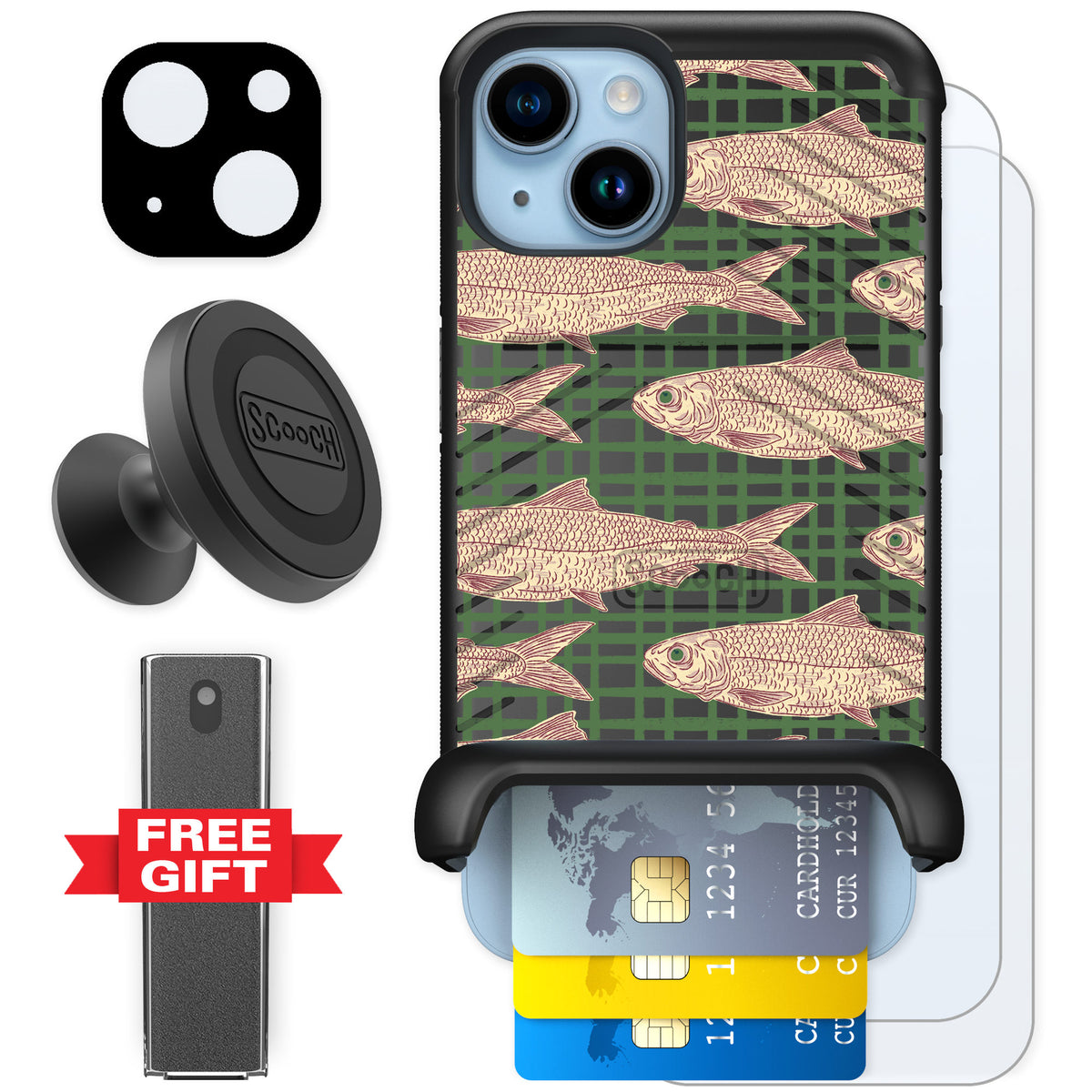Scooch Wingmate Fresh Catch for iPhone 14 — Defender Bundle
