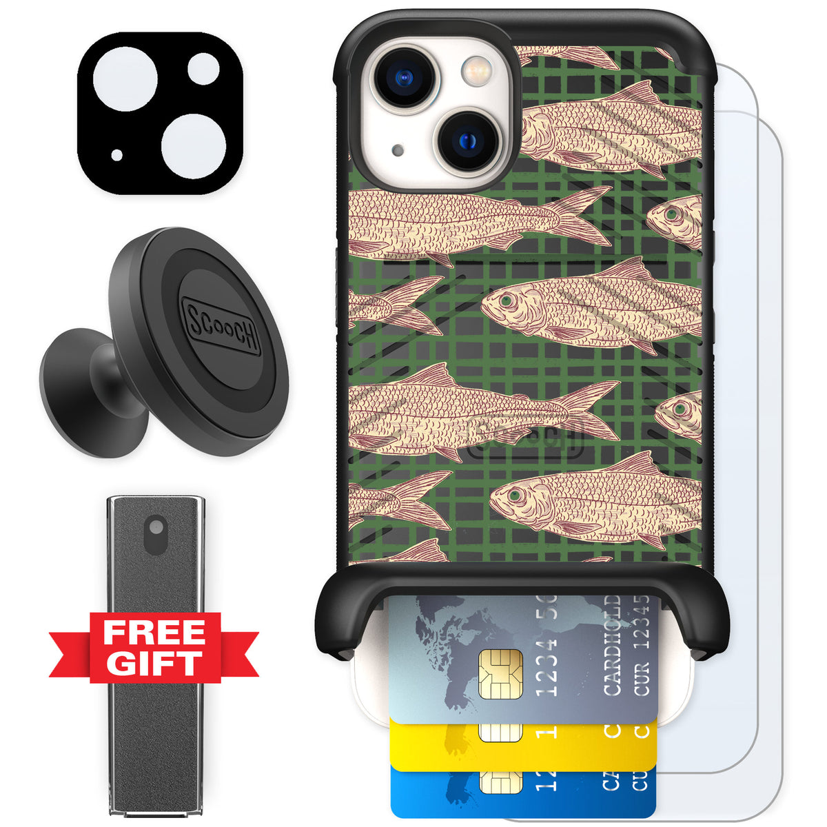 Scooch Wingmate Fresh Catch for iPhone 13 — Defender Bundle