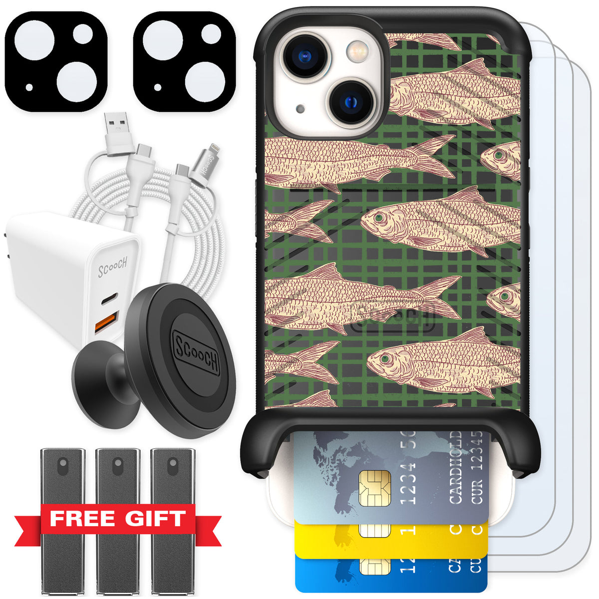 Scooch Wingmate Fresh Catch for iPhone 13 — Ultimate Bundle