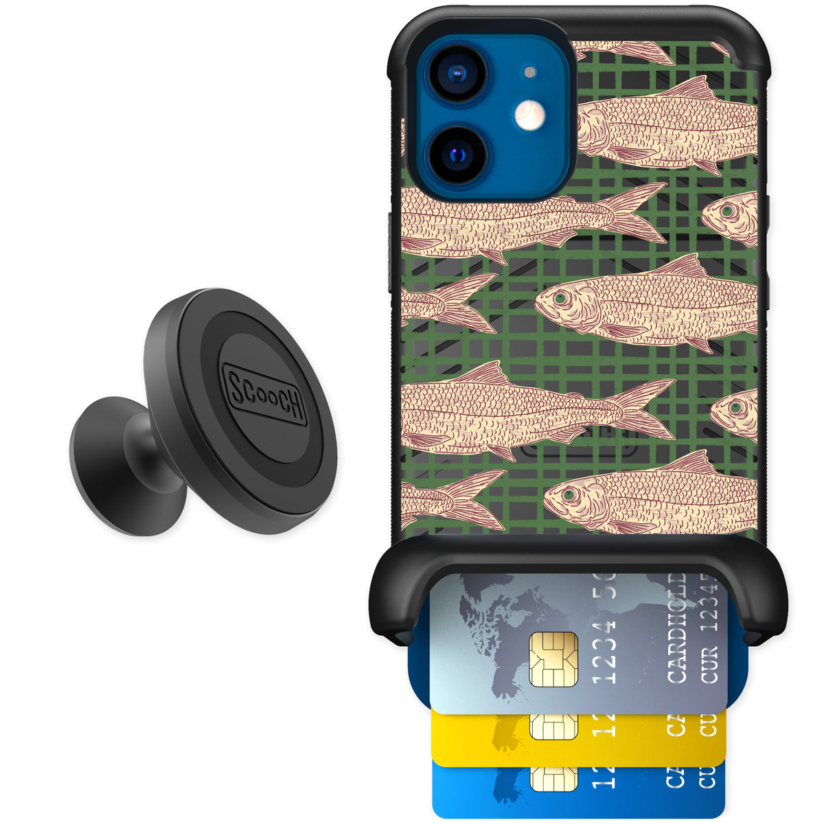 Scooch Wingmate Fresh Catch for iPhone 12 mini — Starter Bundle