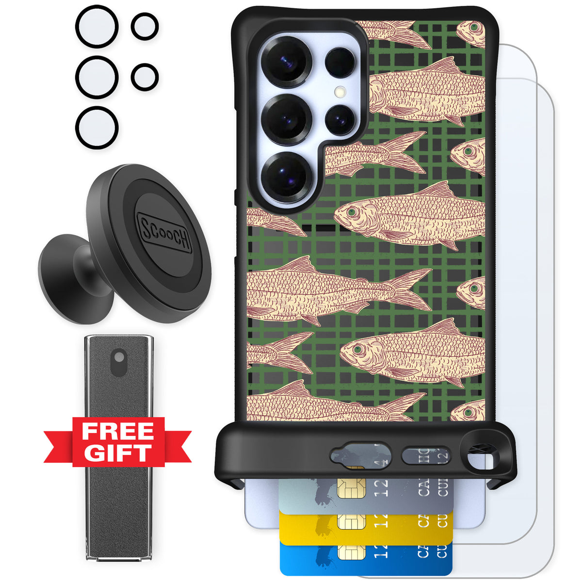 Scooch Wingmate Fresh Catch for Galaxy S25 Ultra — Defender Bundle