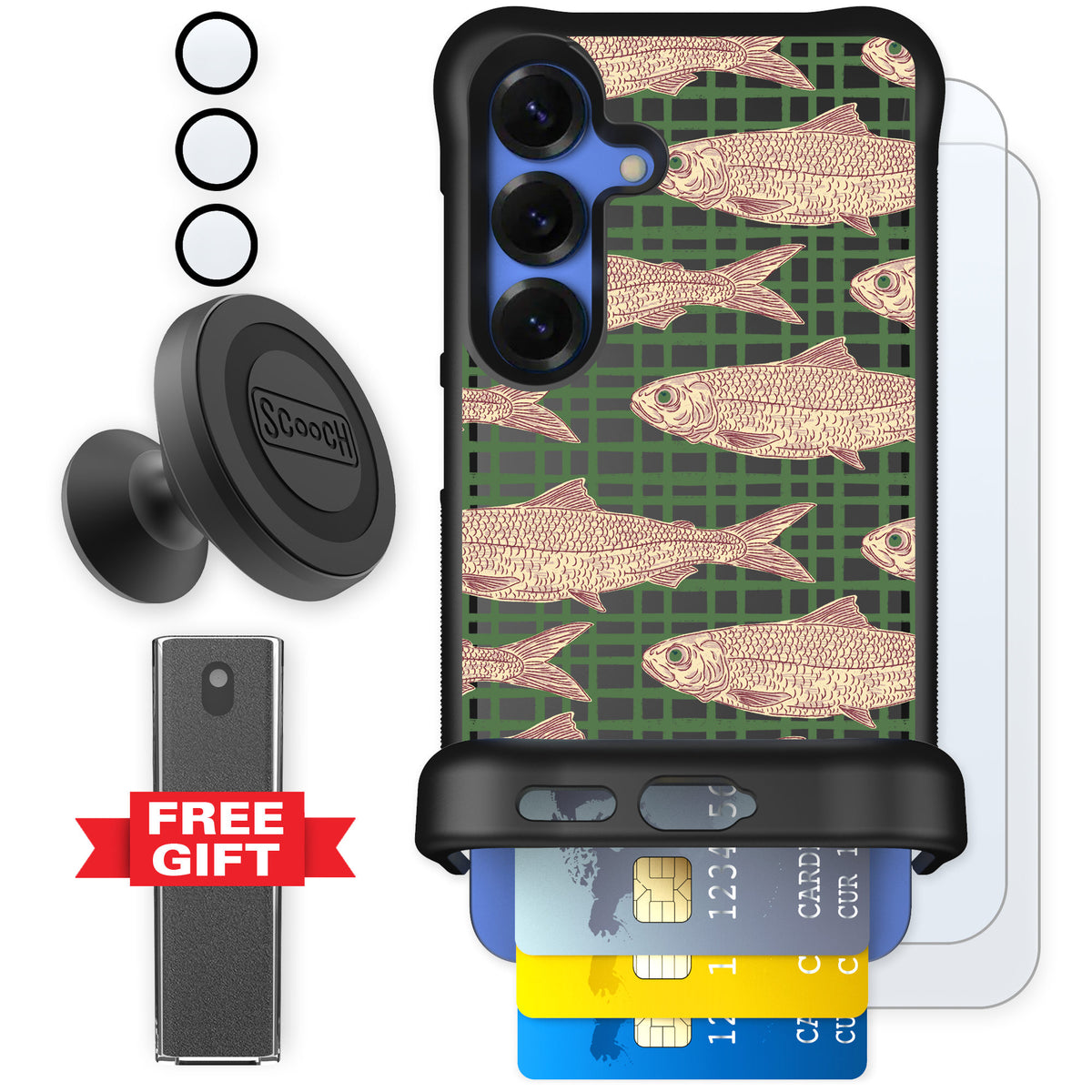Scooch Wingmate Fresh Catch for Galaxy S25 — Defender Bundle