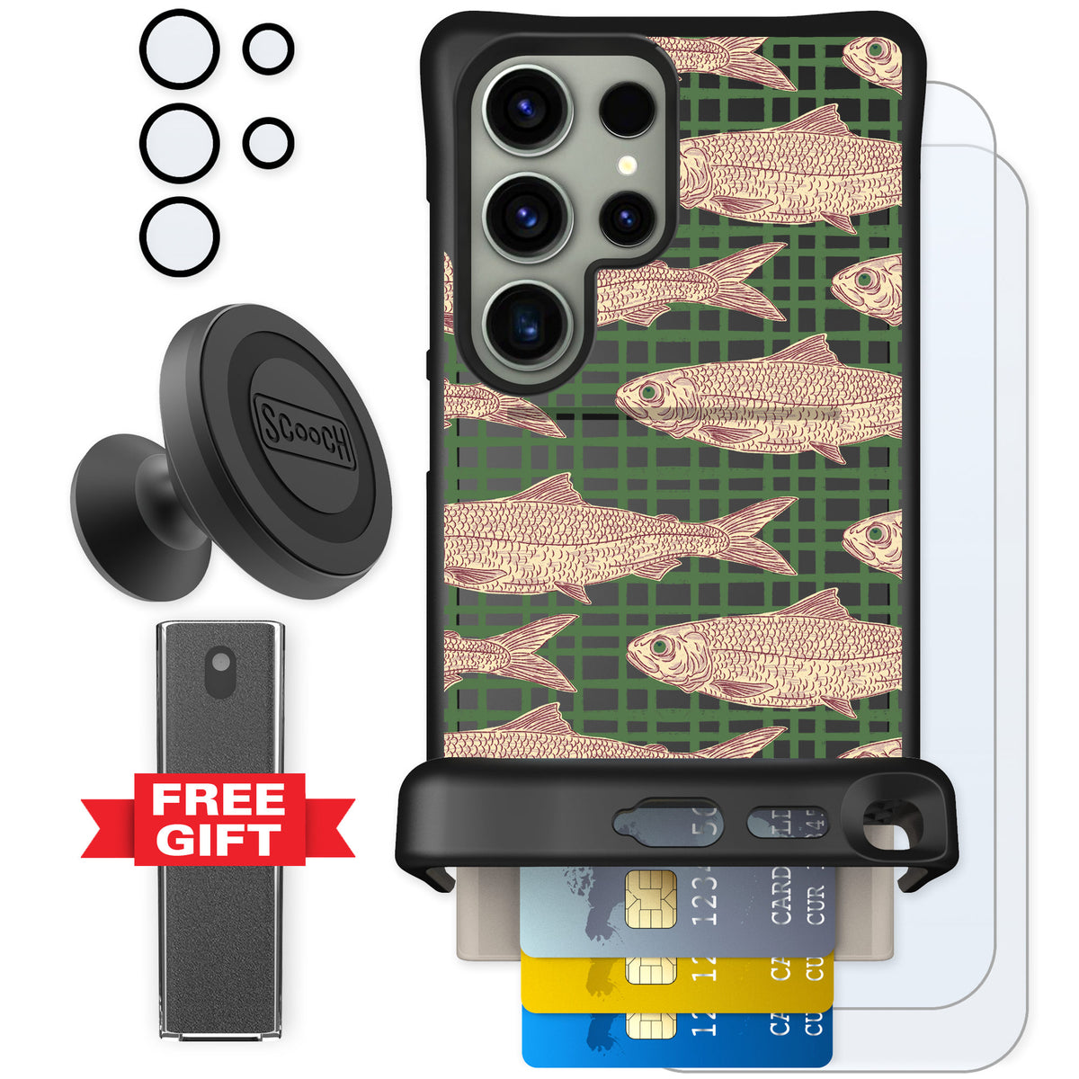 Scooch Wingmate Fresh Catch for Galaxy S24 Ultra — Defender Bundle