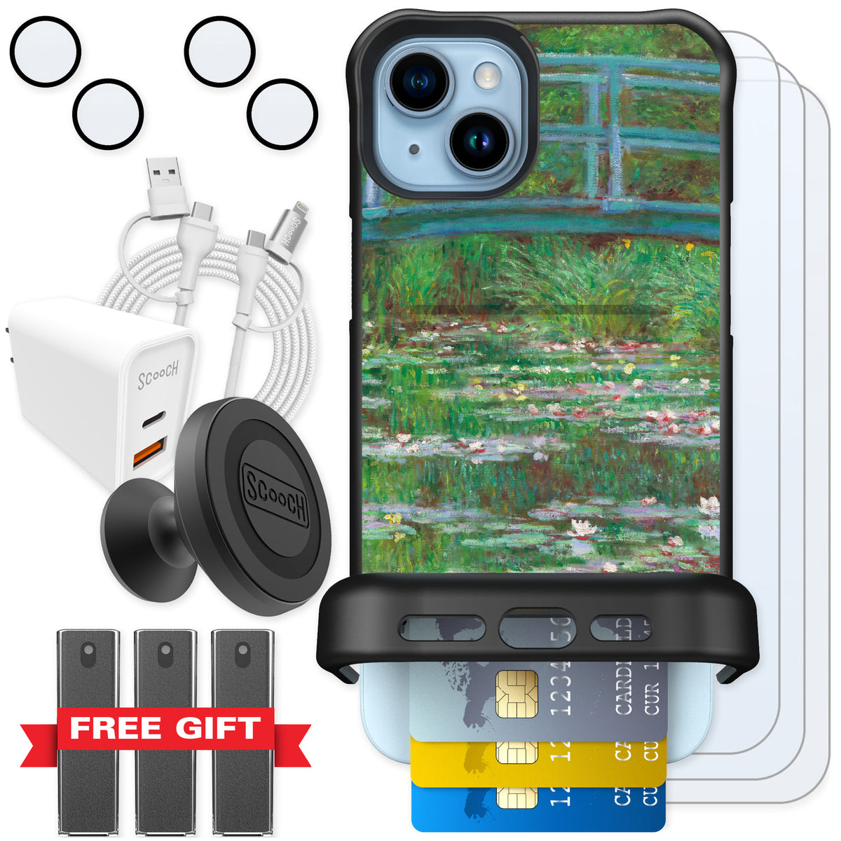 Scooch Wingmate Japanese Footbridge for iPhone 15 Plus — Ultimate Bundle