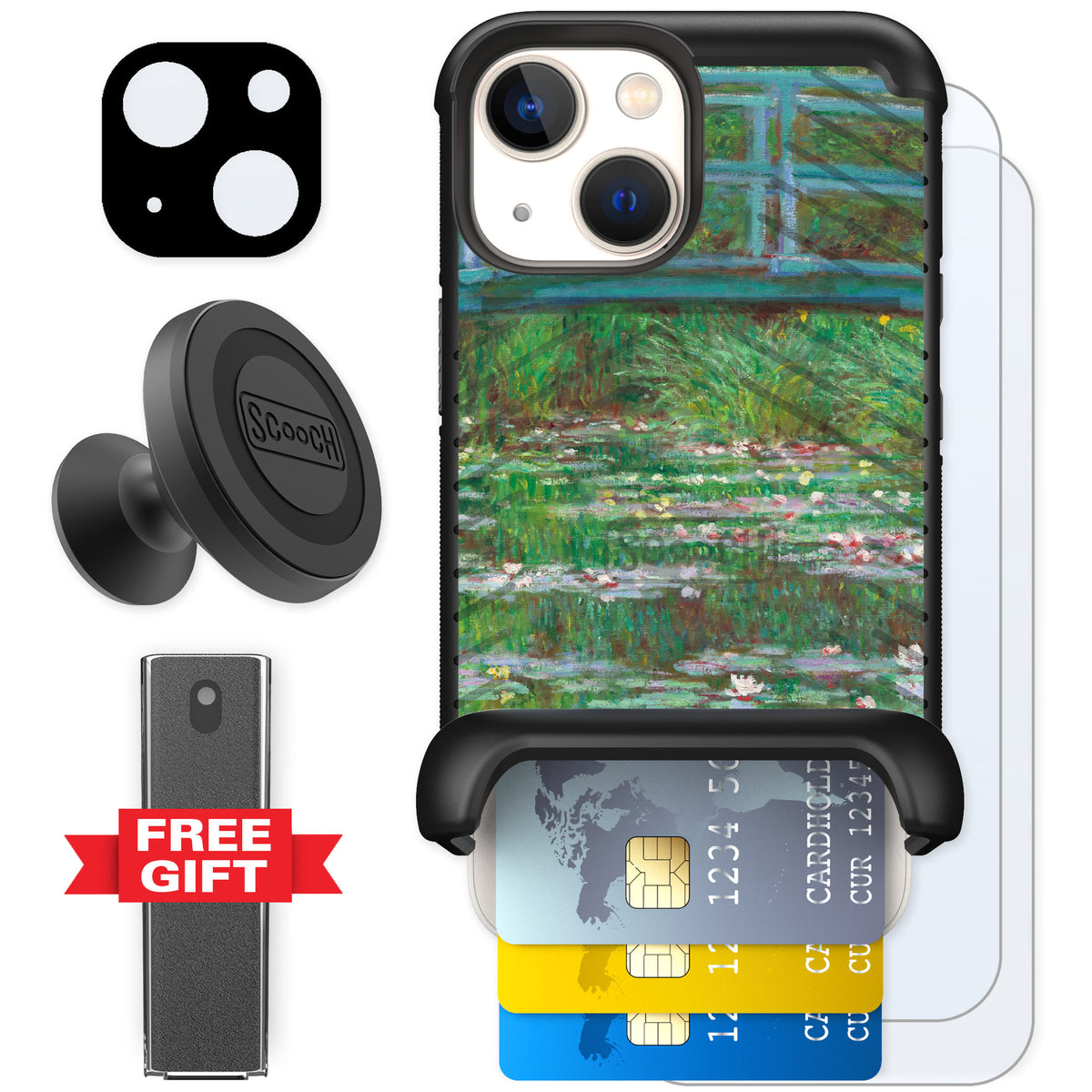 Scooch Wingmate Japanese Footbridge for iPhone 13 mini — Defender Bundle