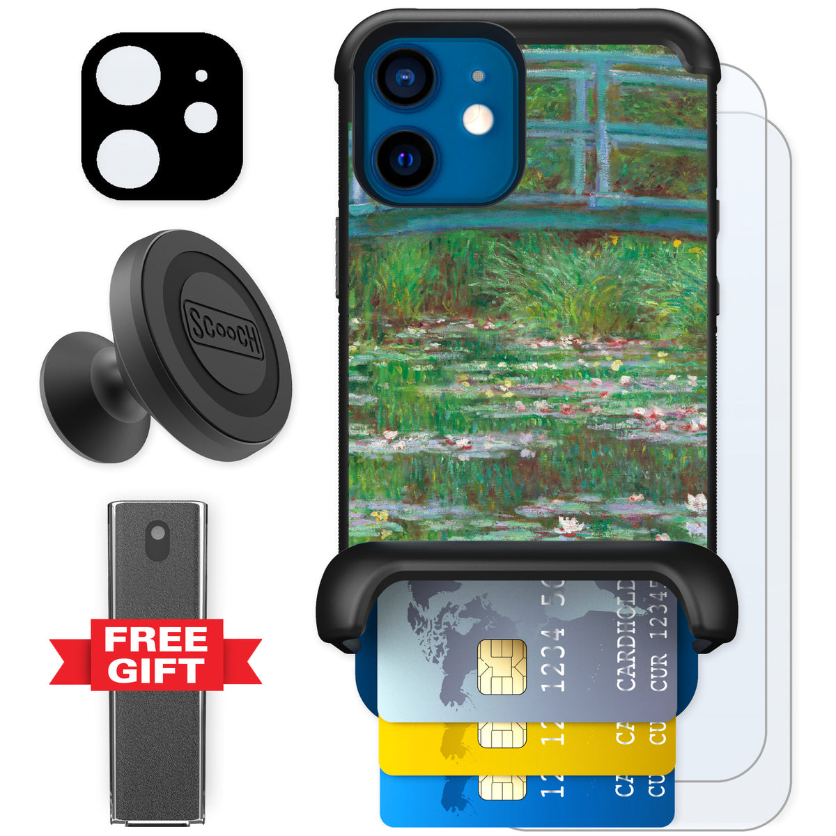 Scooch Wingmate Japanese Footbridge for iPhone 12 mini — Defender Bundle