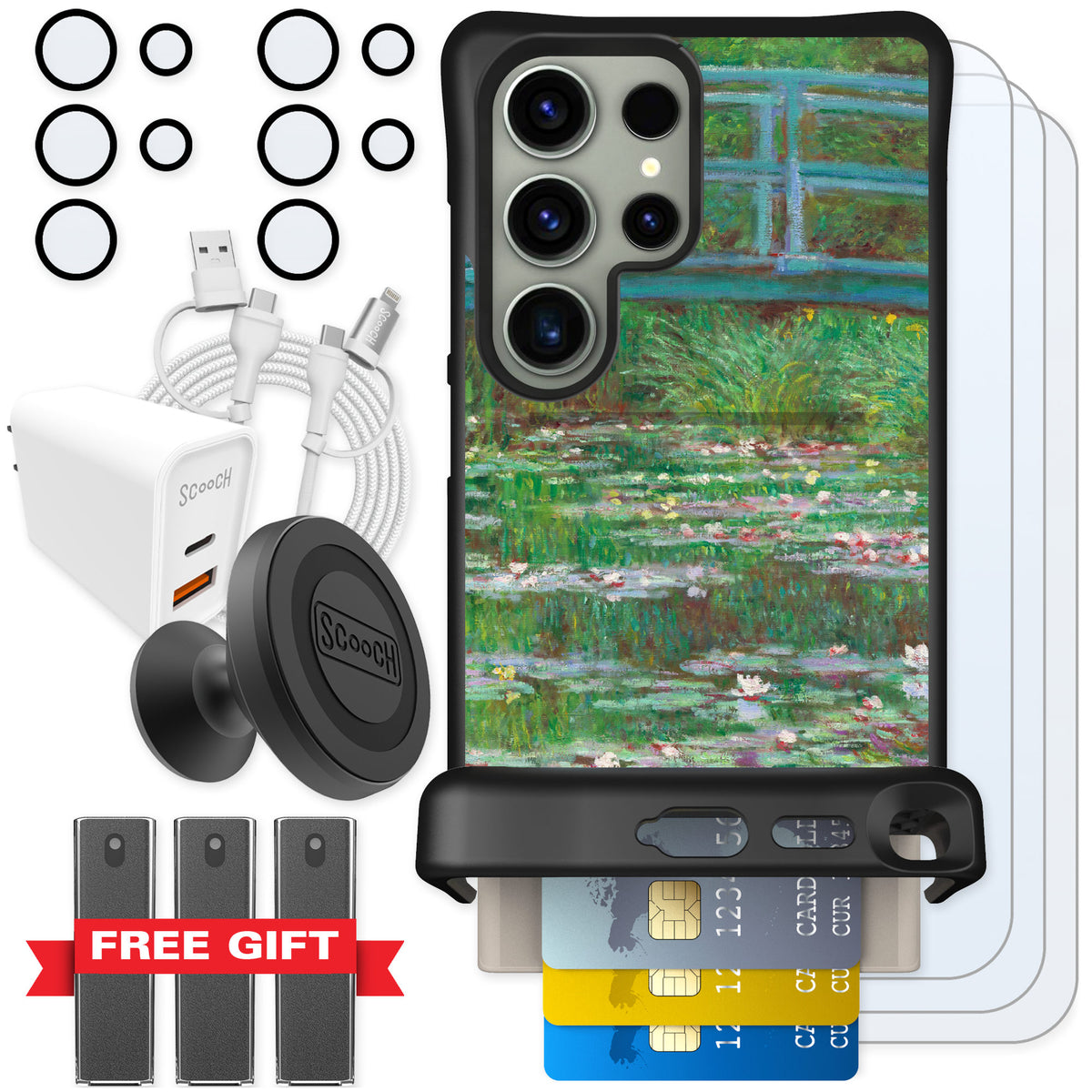 Scooch Wingmate Japanese Footbridge for Galaxy S24 Ultra — Ultimate Bundle