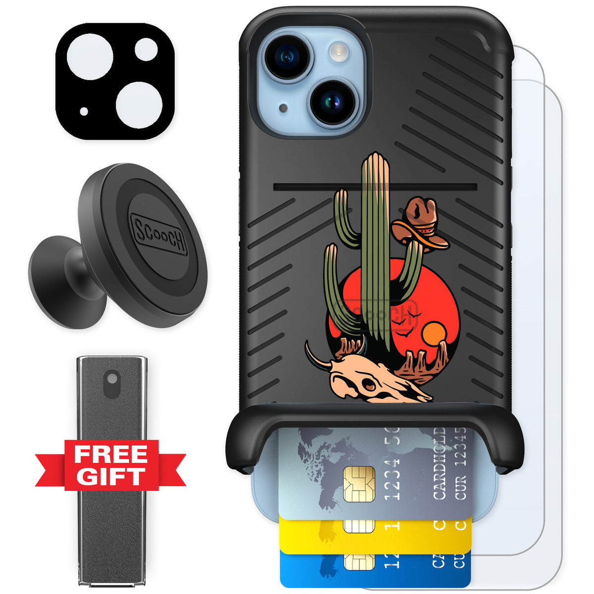 Scooch Wingmate Cactus Flash for iPhone 14 — Defender Bundle