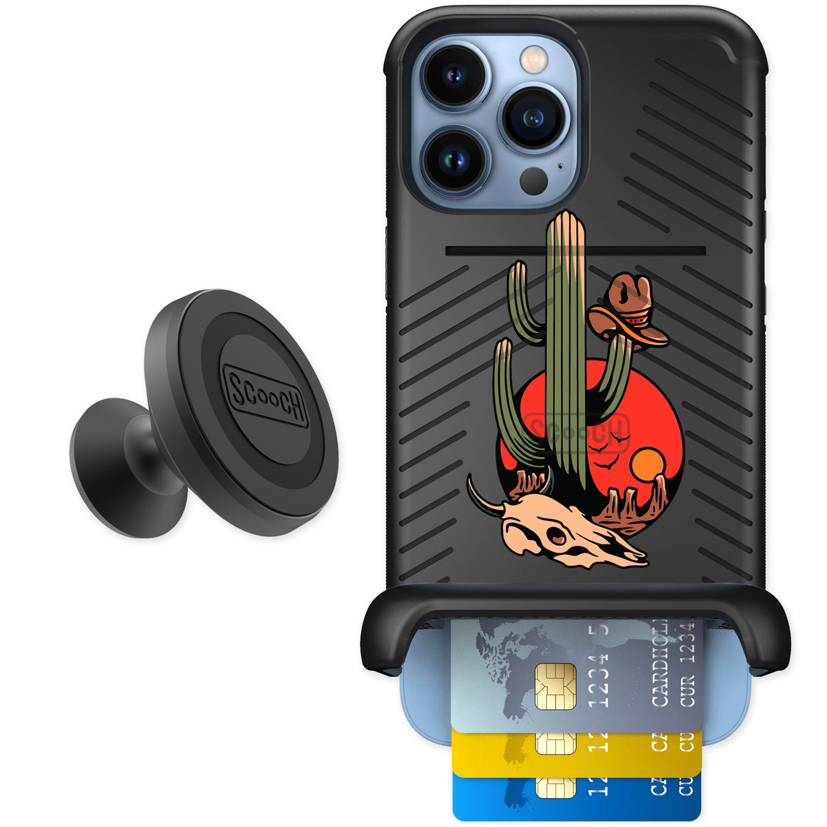 Scooch Wingmate Cactus Flash for iPhone 13 Pro Max — Starter Bundle
