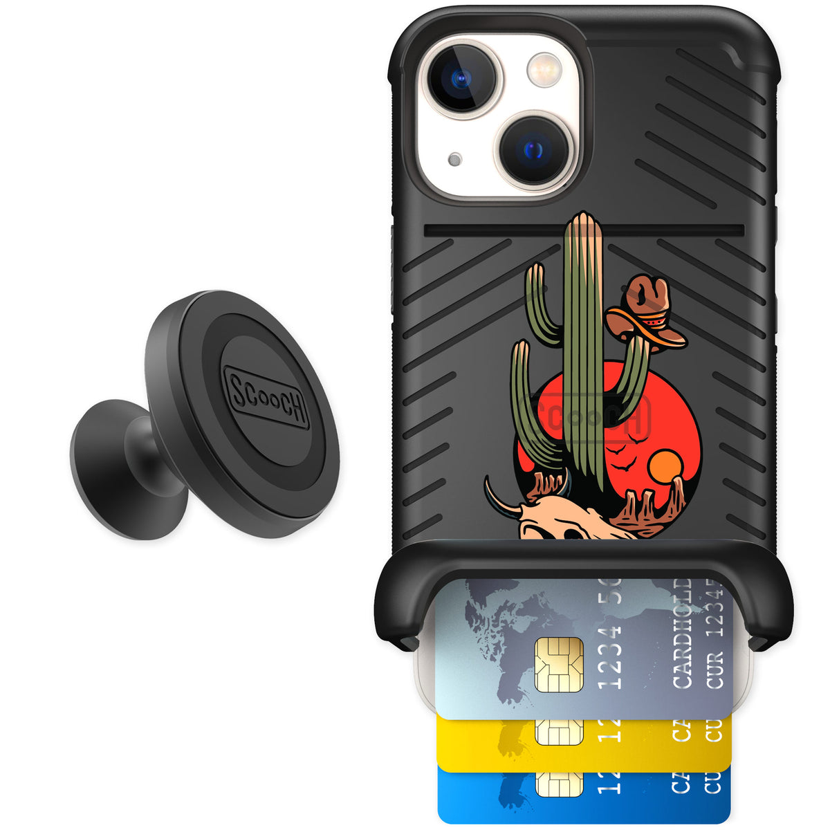 Scooch Wingmate Cactus Flash for iPhone 13 mini — Starter Bundle