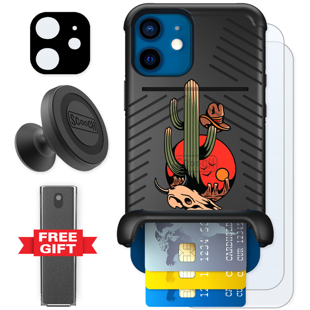 Scooch Wingmate Cactus Flash for iPhone 12 — Defender Bundle