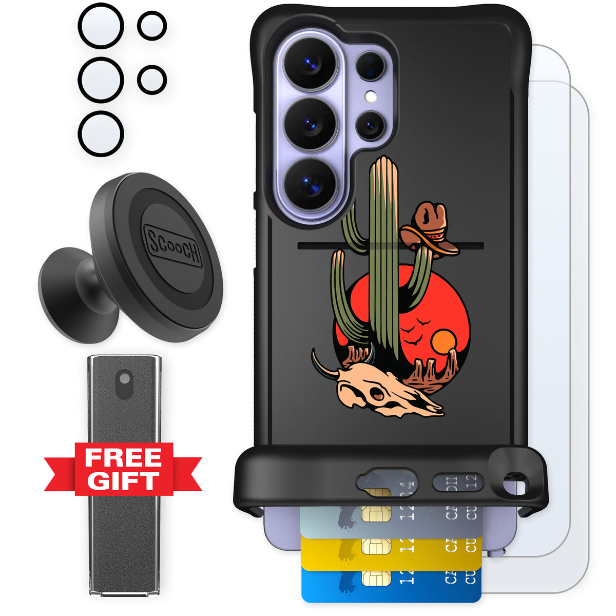 Scooch Wingmate Cactus Flash for Galaxy S26 Ultra — Defender Bundle