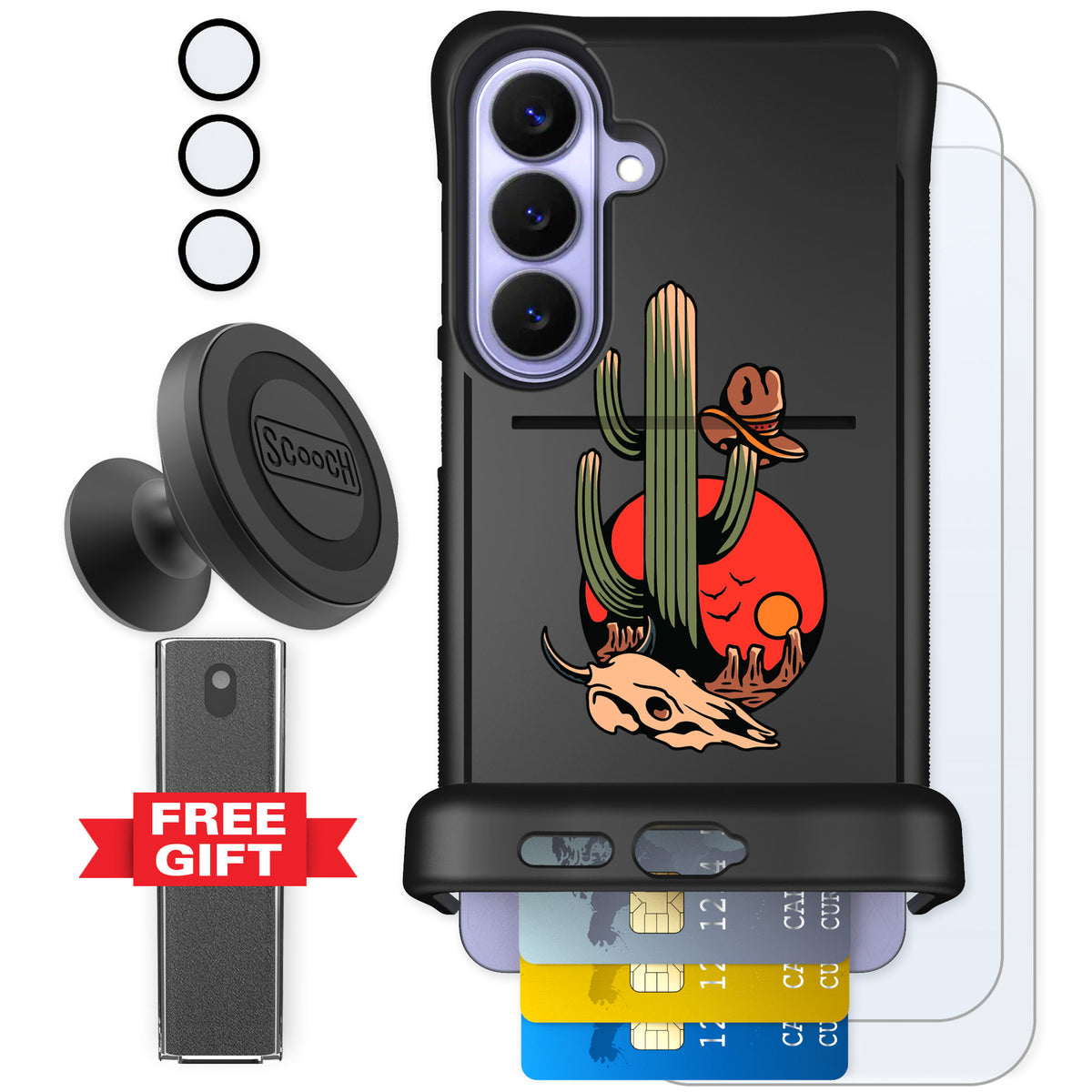 Scooch Wingmate Cactus Flash for Galaxy S26+ — Defender Bundle