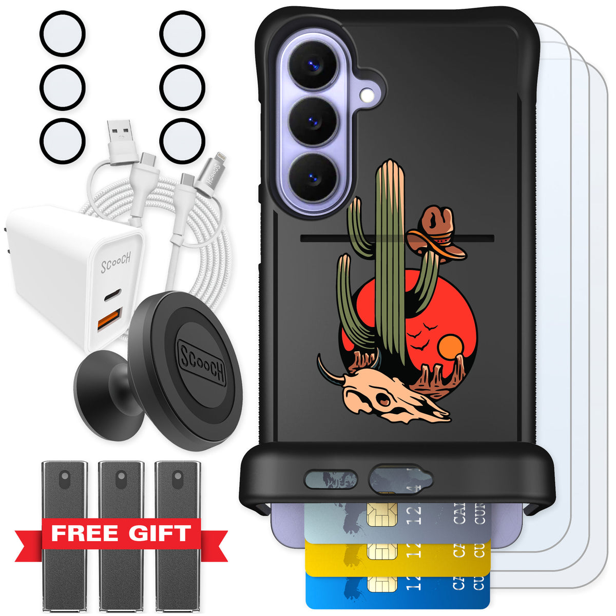 Scooch Wingmate Cactus Flash for Galaxy S26+ — Ultimate Bundle