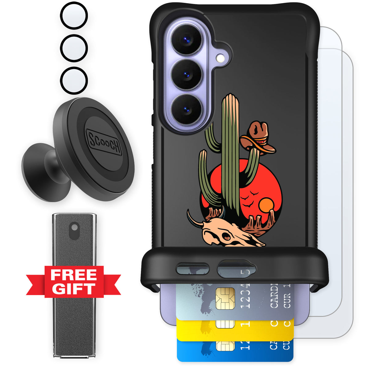 Scooch Wingmate Cactus Flash for Galaxy S26 — Defender Bundle
