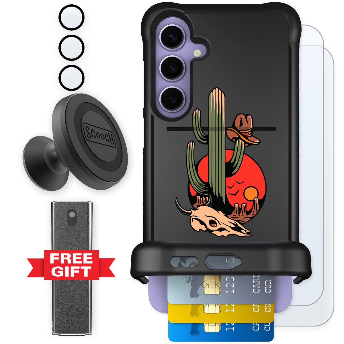 Scooch Wingmate Cactus Flash for Galaxy S24+ — Defender Bundle