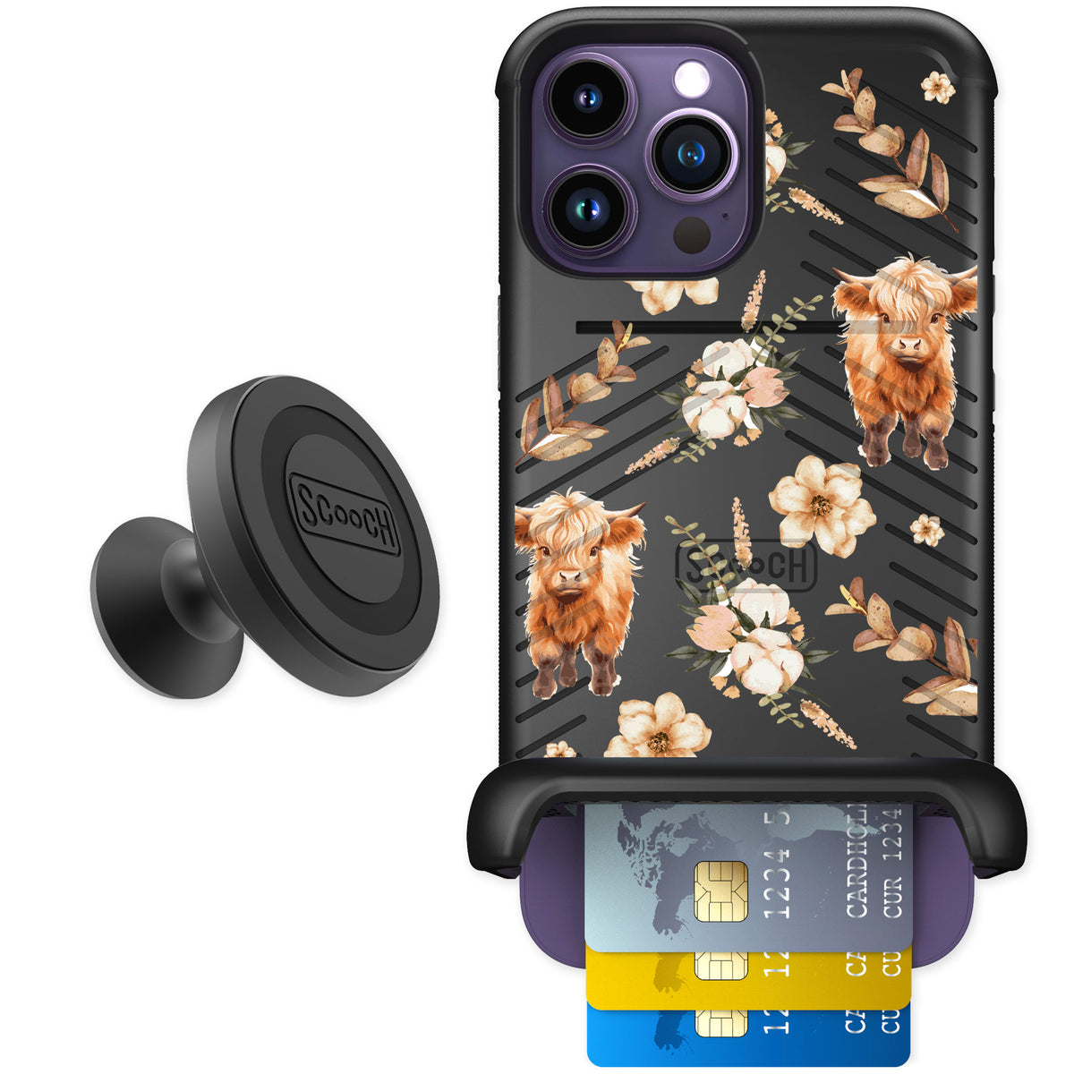 Scooch Wingmate Baby Cow for iPhone 14 Pro Max — Starter Bundle