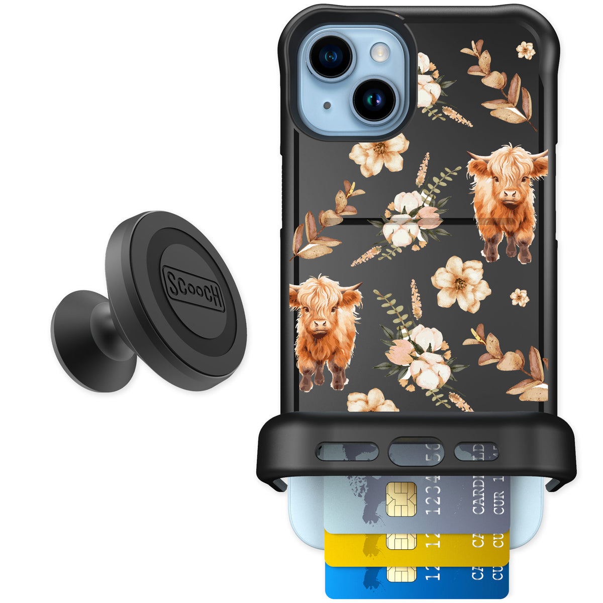Scooch Wingmate Baby Cow for iPhone 14 Plus — Starter Bundle