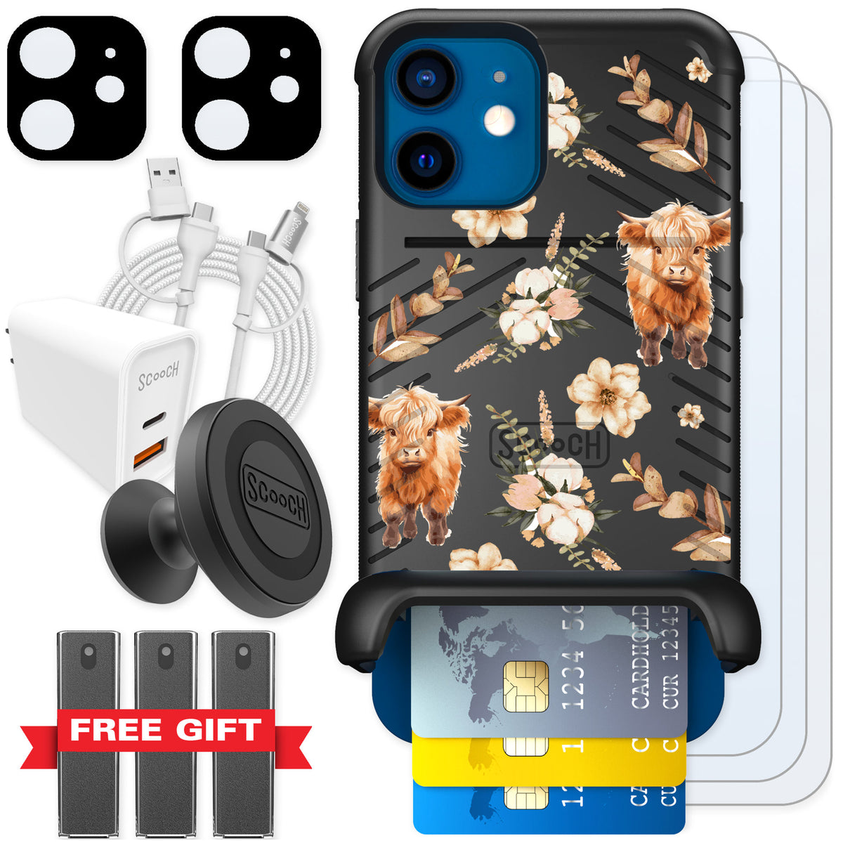 Scooch Wingmate Baby Cow for iPhone 12 — Ultimate Bundle