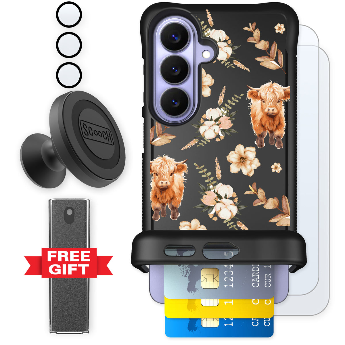 Scooch Wingmate Baby Cow for Galaxy S26 — Defender Bundle