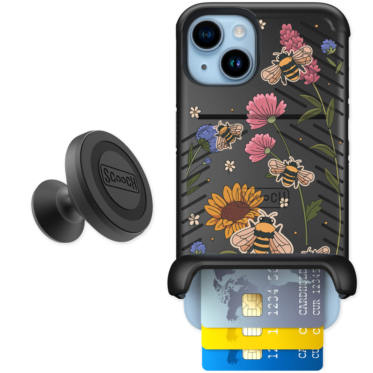 Scooch Wingmate Bee Happy for iPhone 14 — Starter Bundle