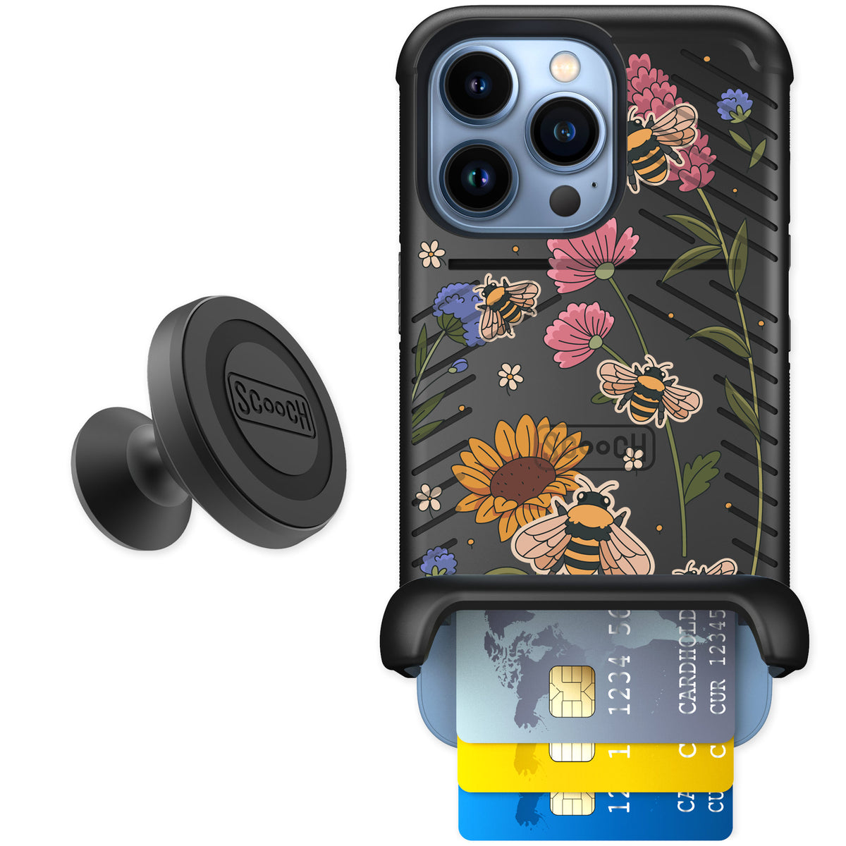 Scooch Wingmate Bee Happy for iPhone 13 Pro — Starter Bundle