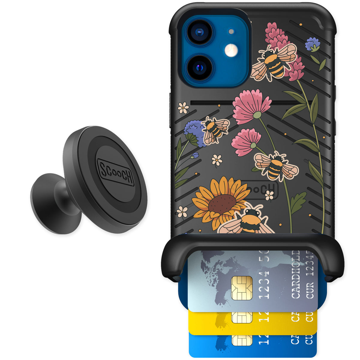 Scooch Wingmate Bee Happy for iPhone 12 mini — Starter Bundle