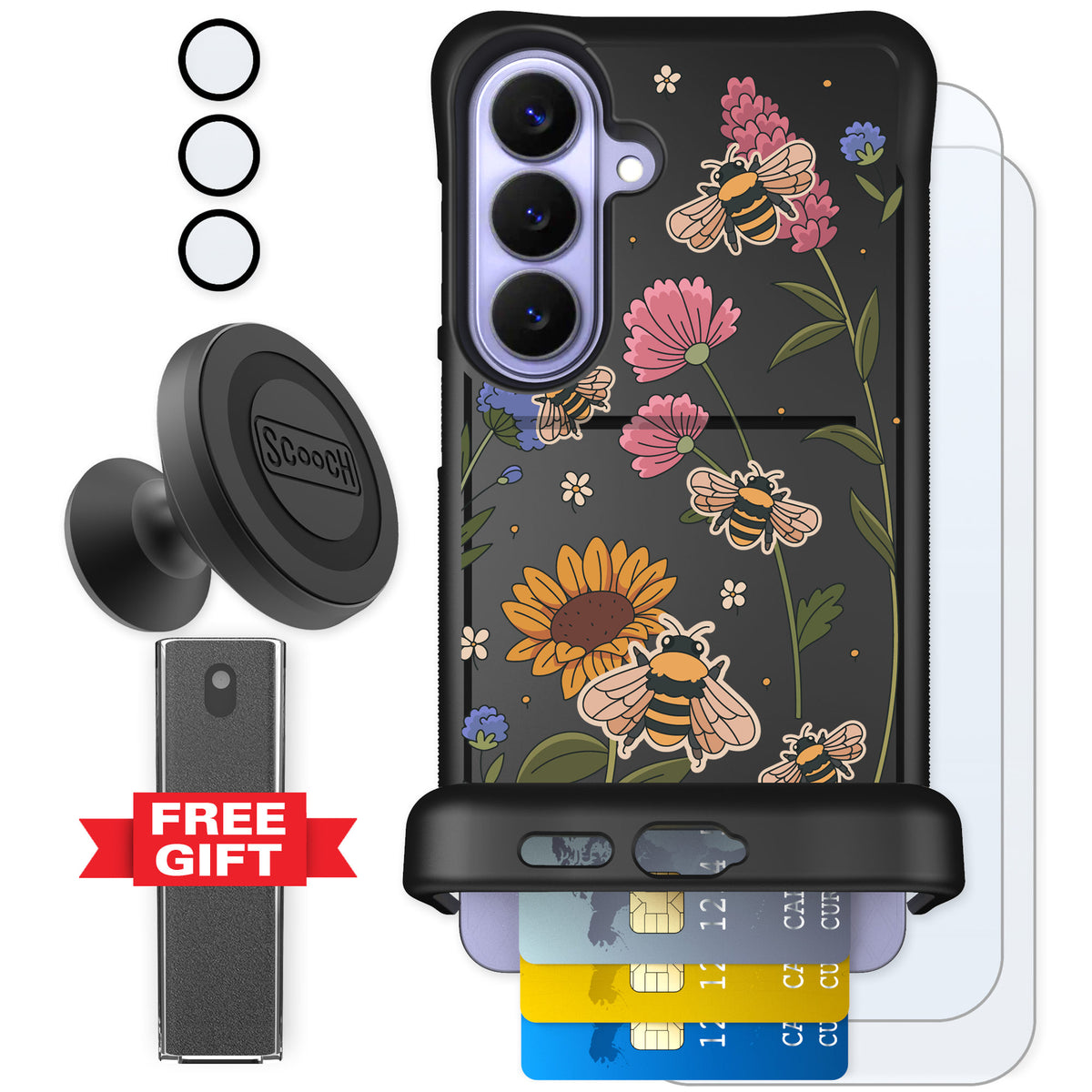 Scooch Wingmate Bee Happy for Galaxy S26+ — Defender Bundle